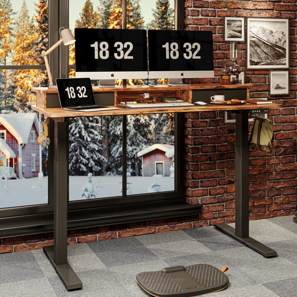 Inbox Zero Fezibo Height Adjustable Standing Desk & Reviews Wayfair